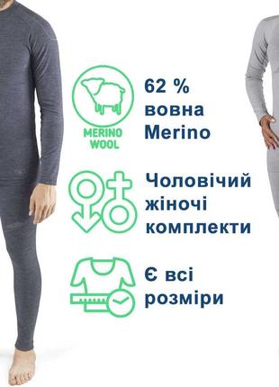 Термобілизна чол/жін Viking Lava Merino 62% Primaloft Set  'S-...