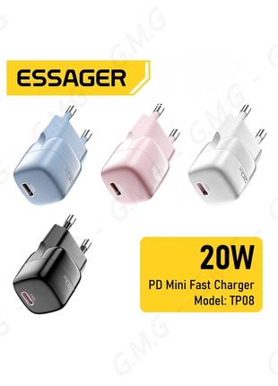 Зарядное ESSAGER PD 20W MiNi Fast Charger (TP08)