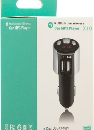 ФМ модулятор FM трансмиттер CAR X10 с Bluetooth, MP3, USB, microS
