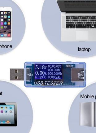 KEWEISI Charger Doctor USB тестер заряда :KWS-MX17 вольтметр, ...