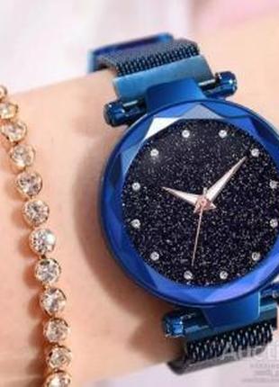 Женские часы Starry Sky Watch на магнитной застёжке Синий