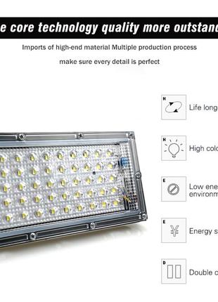 Прожектор светодиодный LED 50 Вт 220V IP65 супертонкий алюмини...