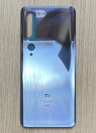 Задняя крышка для Xiaomi Mi 10 Titanium Silver на замену серая