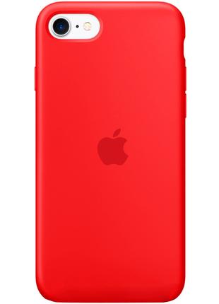 Защитный чехол на Iphone 7 красный Silicone Case Full Protecti...