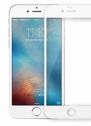 Защитное стекло Full Glue iPhone 6/6s Plus White