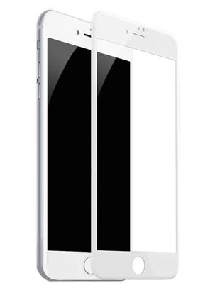 Защитное стекло 5D Premium iPhone 6/6s Plus White