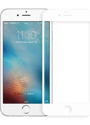 Защитное стекло 5D Premium iPhone 6/6S Plus White