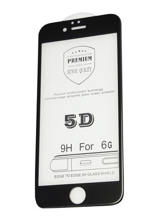 Защитное стекло 5D Premium iPhone 6/6s Black
