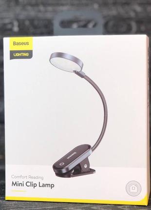 Лампа-клипса baseus led comfort reading mini clip lamp на прищ...