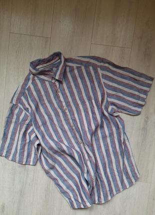 Сорочка чоловіча рубашка мужская льон лляна
