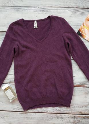 Светр пуловер з вовни та кашеміру фіолетового кольору