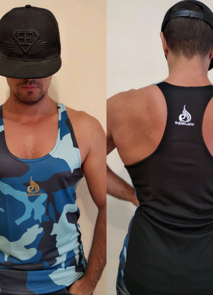 Майка для тренировок, зала, бодибилдинга, RYDER WEAR, GYM, фитнес