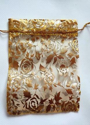 Органзы прозрачная сеточка золотой мешок мешочек