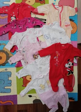 Детская одежда от3х до 6ти месяцев на девочку + подарок пампер...