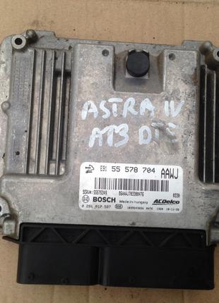 Блок управления ЭБУ A13DTE Opel Astra Meriva 55578704 0281017587