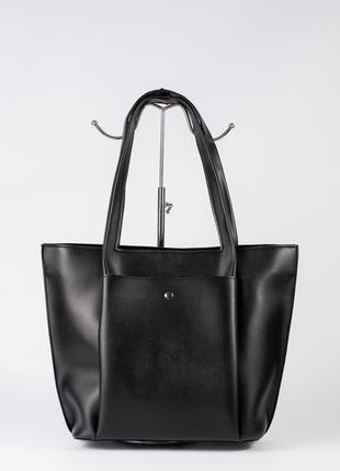 Женская сумка шопер черная сумка шоппер классическая сумка