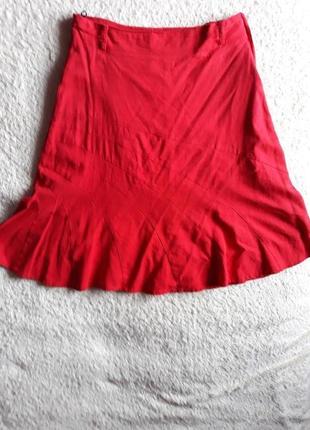 Красная миди юбка (возможен обмен)
