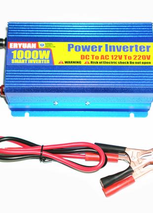 Преобразователь напряжения 12V в 220V 1000W Blue мощный автомо...