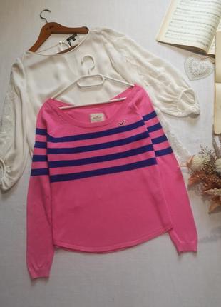 Яркий, розовый, в полоску, свитер, пуловер, джемпер, кофта, ho...