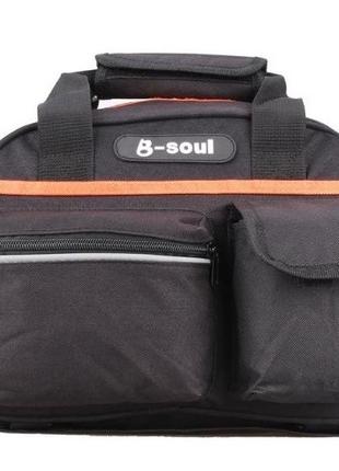 Велосумка B-Soul BC-BG163 на багажник черно-оранжевый (BIB-050)