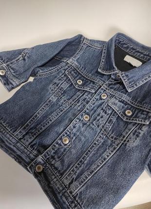 H&m  куртка джинсова джинсовка дитяча унісекс 6-9 місяців  74 ...