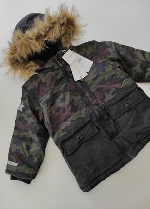 Куртка тепла зима осінь sinsay 98 розмір мальчику хлопчику чорна