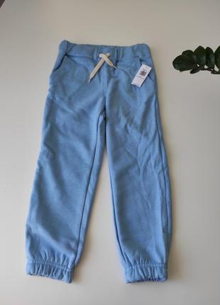 Утеплені джогери блакитні штани спортивні фліс розмір 4 роки o...