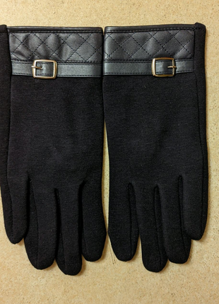 Стильные мужские демисезонные перчатки с нашивками для смартфона