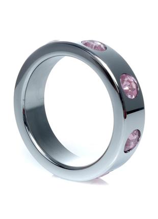 Кільце металеве Cock Ring with Rose Diamonds Large