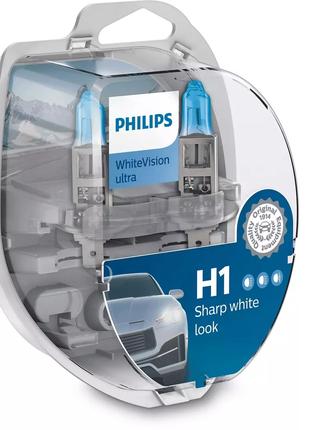Комплект галогеновых ламп PHILIPS 12258WHUSM H1 55W 12V P14,5s...