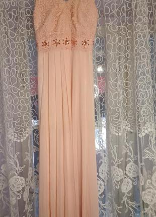 Выпускное/ свадебное платье персикового цвета