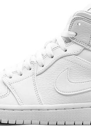 nike jordan mid 1 white