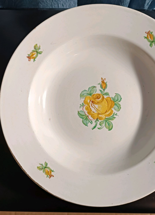 Тарілка тарелка жовта роза