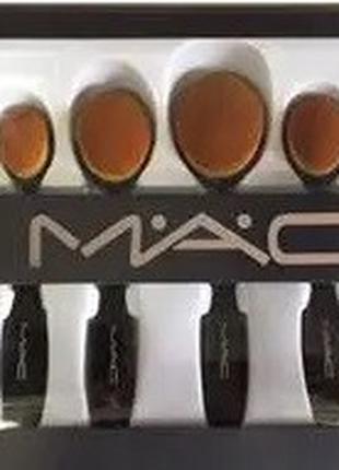 Набор кистей-щеточек MAC 10 шт. черные