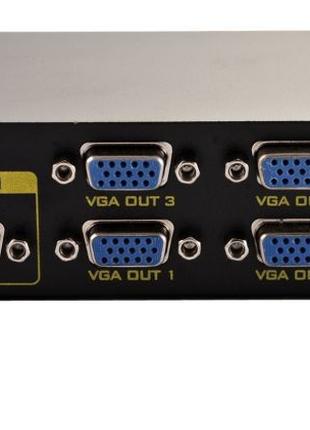 Коммутатор VGA - 4 VGA, разветвитель, сплиттер, 200МГц, до 30м