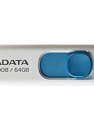 USB флеш накопитель ADATA 64GB C008 White+Blue USB 2.0 (AC008-...