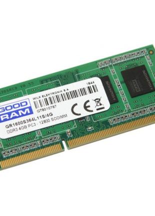 Модуль памяти для ноутбука SoDIMM DDR3 4GB 1600 MHz Goodram
(G...