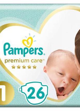 Подгузники Pampers Premium Care New Born Размер 1 (2-5 кг) 26 ...