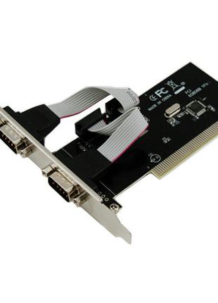 Контроллер PCI переходник на 2 RS232 DB9 COM-порта