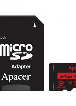 Карта памяти Apacer 64GB microSDXC class 10 UHS-I U1 (AP64GMCS...