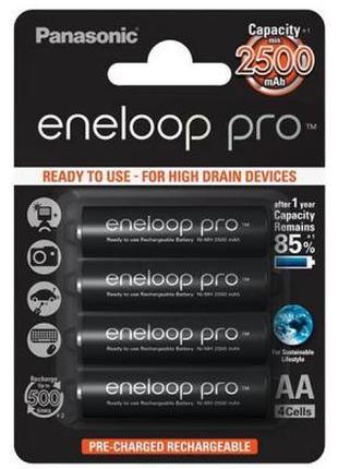 Аккумулятор Panasonic Eneloop Pro AA 2500mAh NI-MH * 4 (BK-3HC...