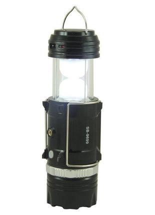 Кемпинговая LED лампа SB-9699 фонарик с солнечной панелью