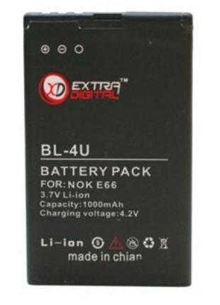 Аккумуляторная батарея Extradigital Nokia BL-4U (1000 mAh) (BM...