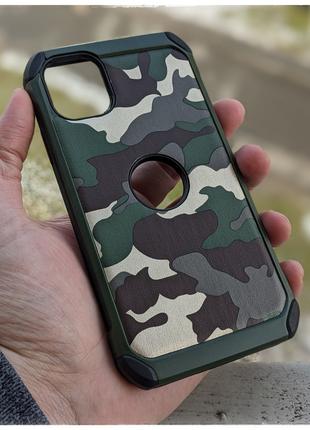 Чехол для iPhone 11 противоударный бампер MILITARY КАМУФЛЯЖ