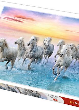 Пазлы - (500 Элм.) - "Кони скачут по пляжу"