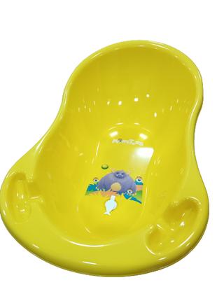 Ванночка 102 см LUX "Монстрики" зі зливом (Жовтий)