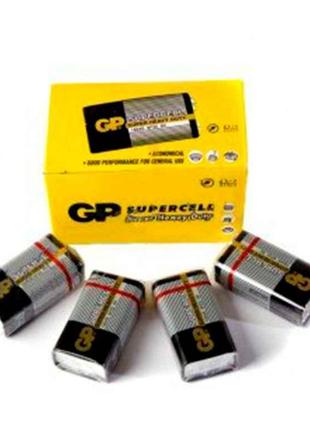 Батарейка 6F22 GP Supercell сіра 500/10 крона 1545 ТМ GP