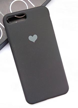 Чехол для iphone 7 plus / 8 Plus силиконовый с рисунком черный...