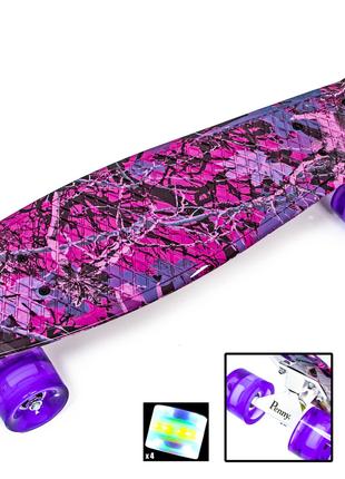 Penny Board "Розовый Лес" Светящиеся колеса