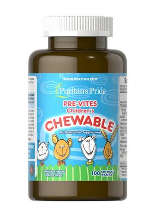 Pre-vites Childrens's Chewable (100 chewable waffers, orange)